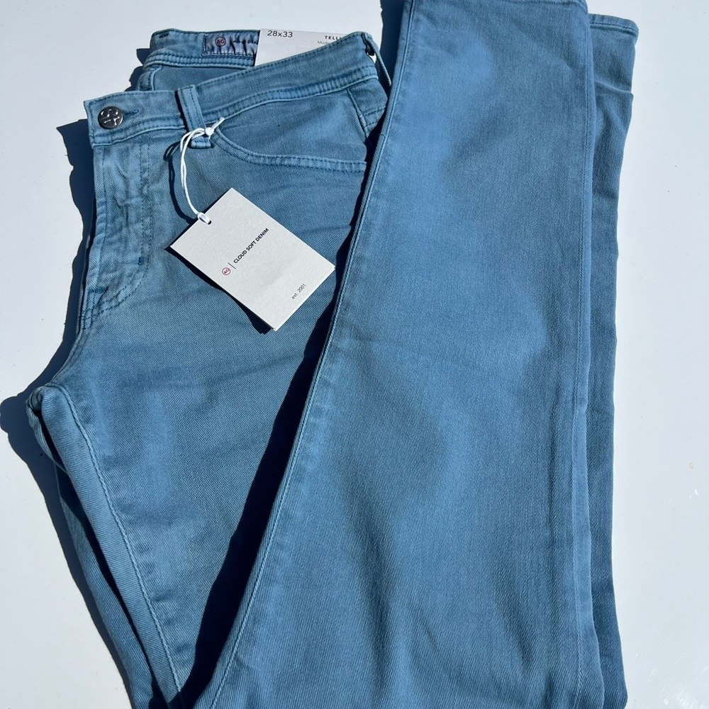 Ag Adriano Goldschmied Men’s Light Blue Slim Straight Jeans factory white spots - Picture 5 of 12